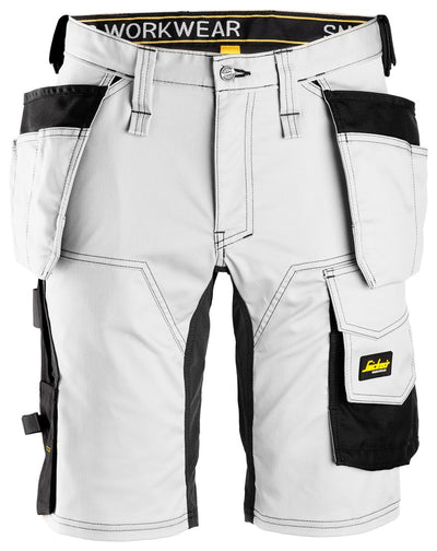 Snickers White AllroundWork, Stretch Shorts Holster Pockets (6141) - Dynamite Hardware