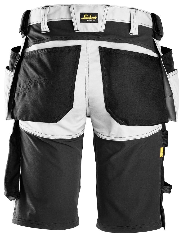Snickers White AllroundWork, Stretch Shorts Holster Pockets (6141) - Dynamite Hardware