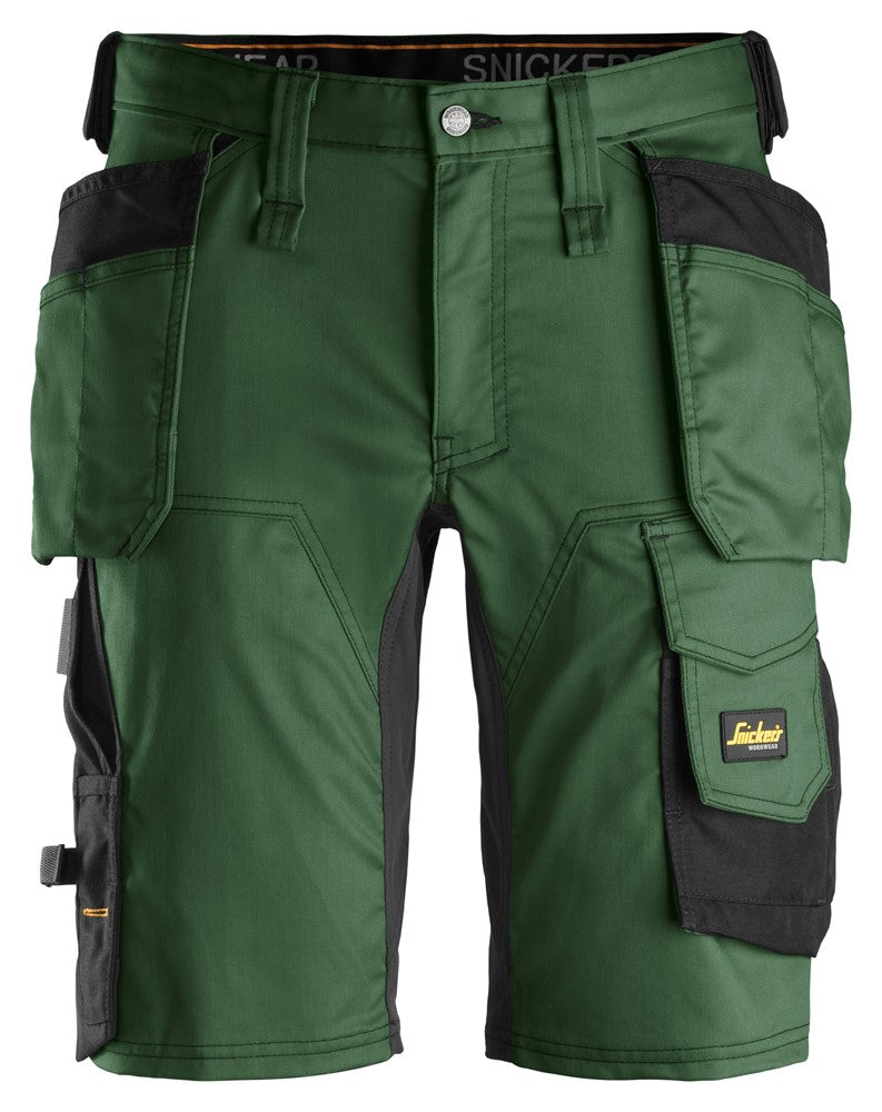 Snickers Forest Green AllroundWork, Stretch Shorts Holster Pockets (6141) - Dynamite Hardware