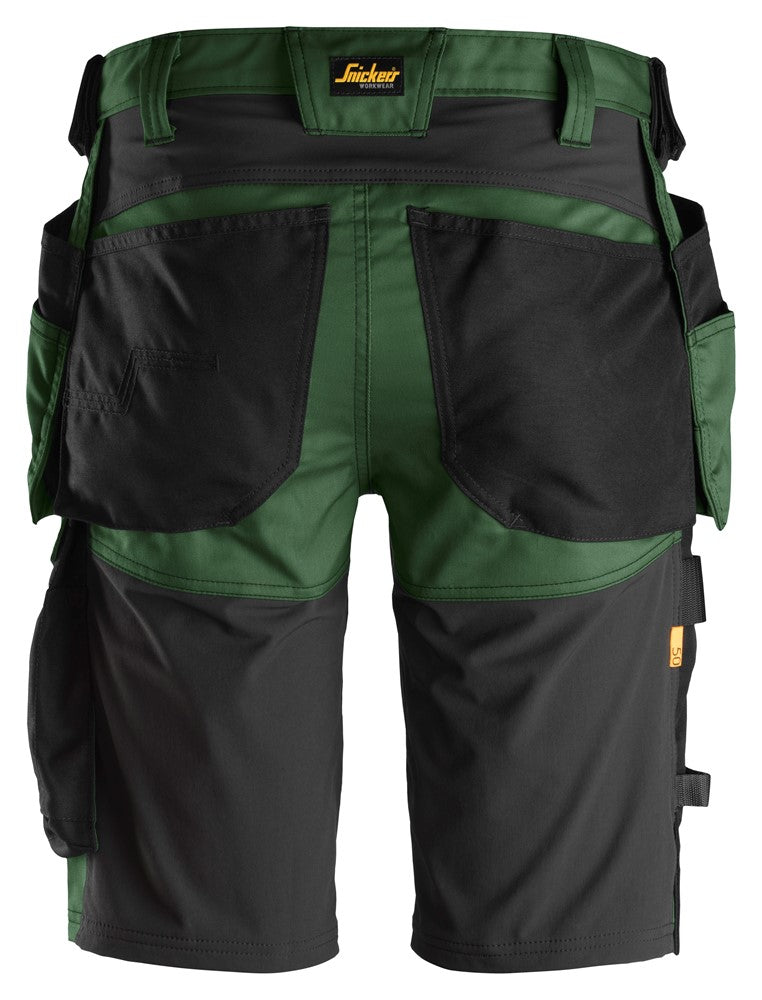 Snickers Forest Green AllroundWork, Stretch Shorts Holster Pockets (6141) - Dynamite Hardware
