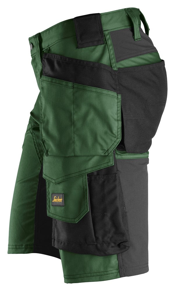 Snickers Forest Green AllroundWork, Stretch Shorts Holster Pockets (6141) - Dynamite Hardware