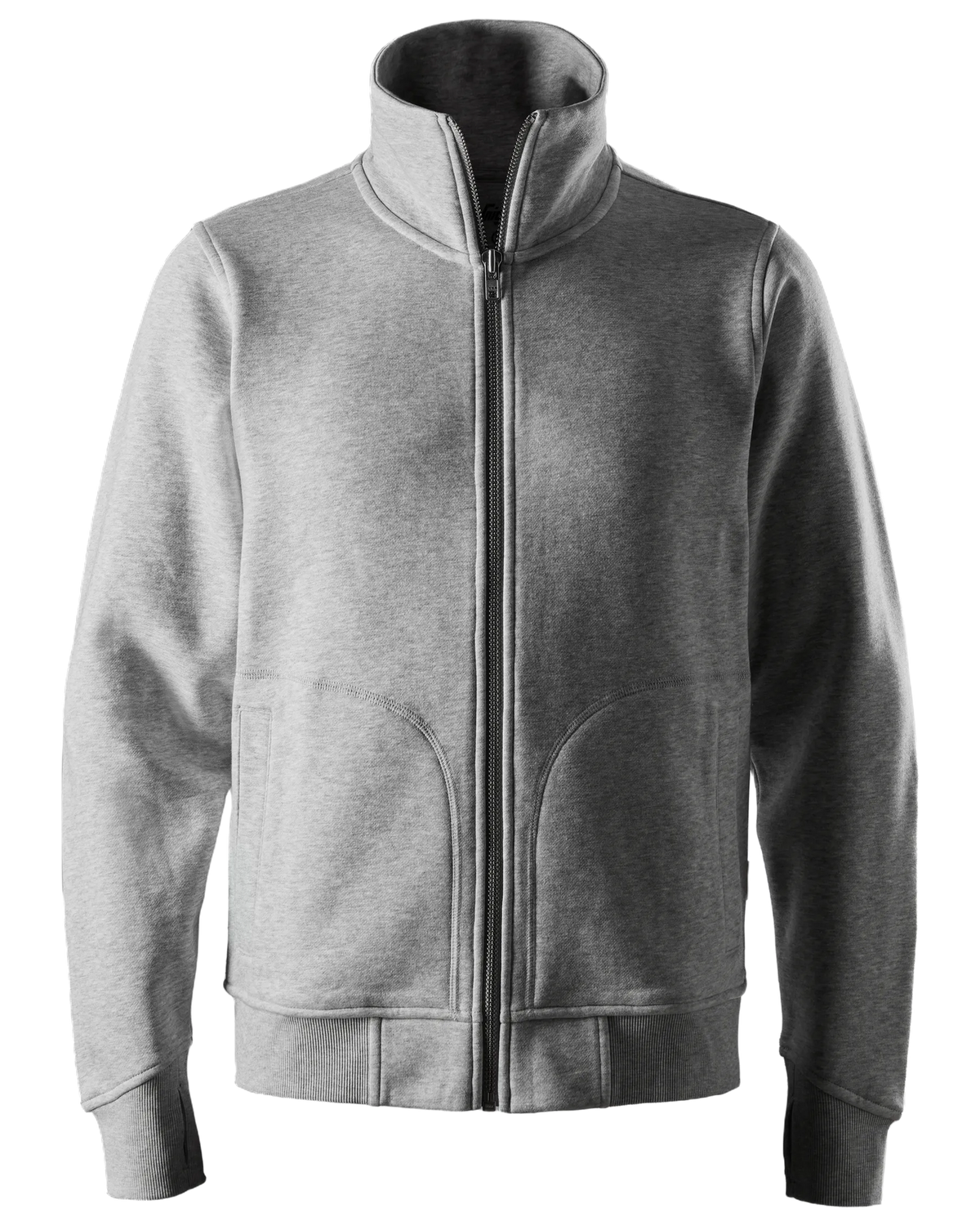 Snickers Grey Melange, Heavy Sweatshirt Jacket (2045) – front view