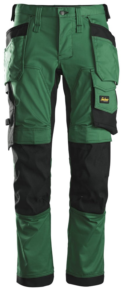 Snickers Forest Green, Stretch Trousers Holster Pockets (6241) - Dynamite Hardware