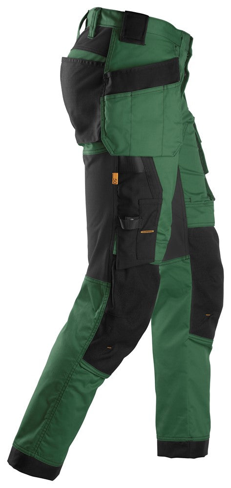 Snickers Forest Green, Stretch Trousers Holster Pockets (6241) - Dynamite Hardware