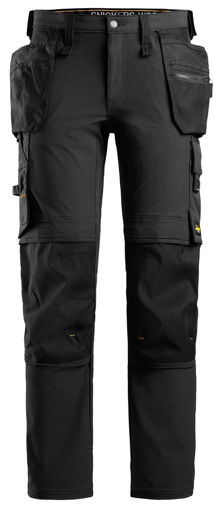 Snickers Black AW Full Stretch Trousers Holster Pockets (6271) - Dynamite Hardware