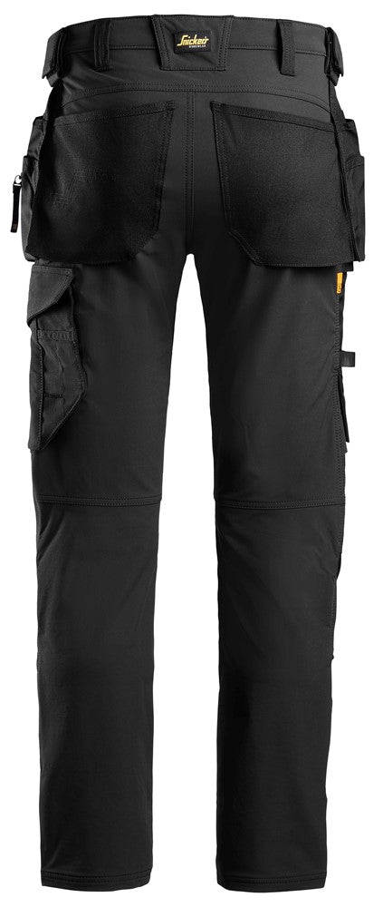 Snickers Black AW Full Stretch Trousers Holster Pockets (6271) - Dynamite Hardware