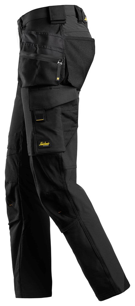 Snickers Black AW Full Stretch Trousers Holster Pockets (6271) - Dynamite Hardware