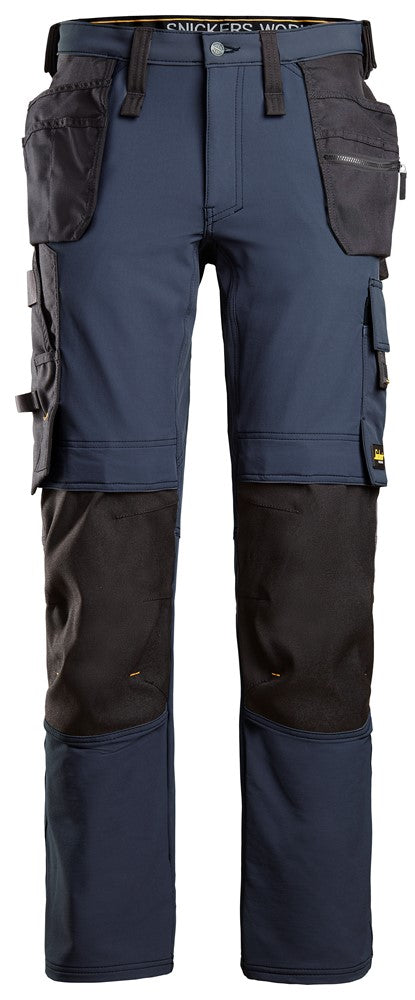 Snickers Navy AW Full Stretch Trousers Holster Pockets (6271) - Dynamite Hardware