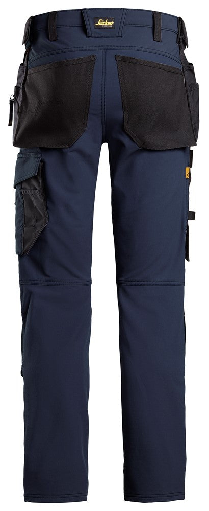 Snickers Navy AW Full Stretch Trousers Holster Pockets (6271) - Dynamite Hardware