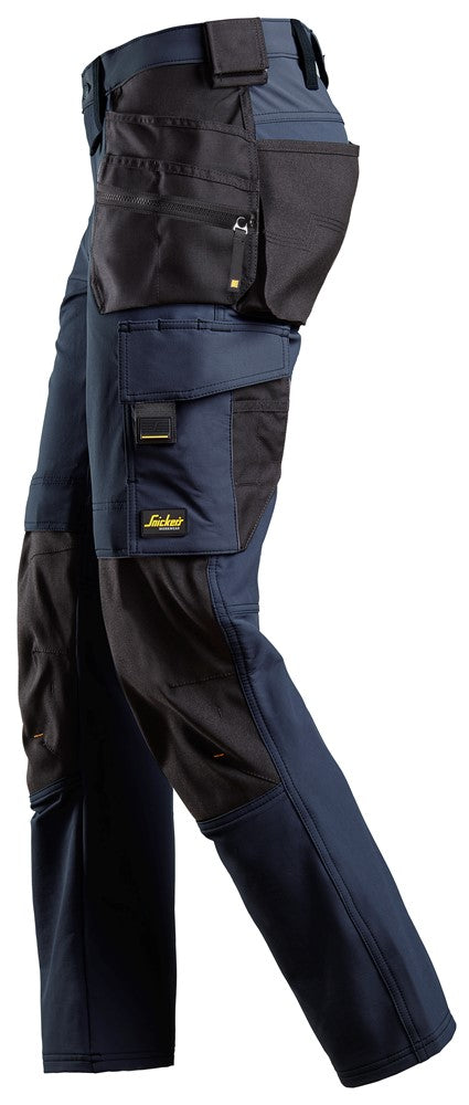 Snickers Navy AW Full Stretch Trousers Holster Pockets (6271) - Dynamite Hardware