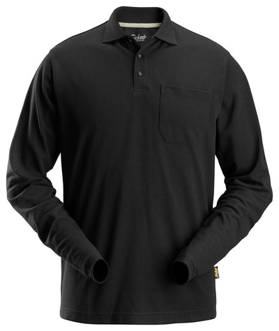 Snickers Long Sleeve Pique Shirt - Black (2608) - Dynamite Hardware
