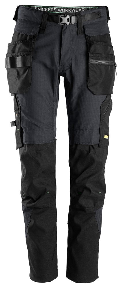 Snickers Steel Grey FlexiWork, Work Trousers+ Detachable Holster Pockets (6972) - Dynamite Hardware