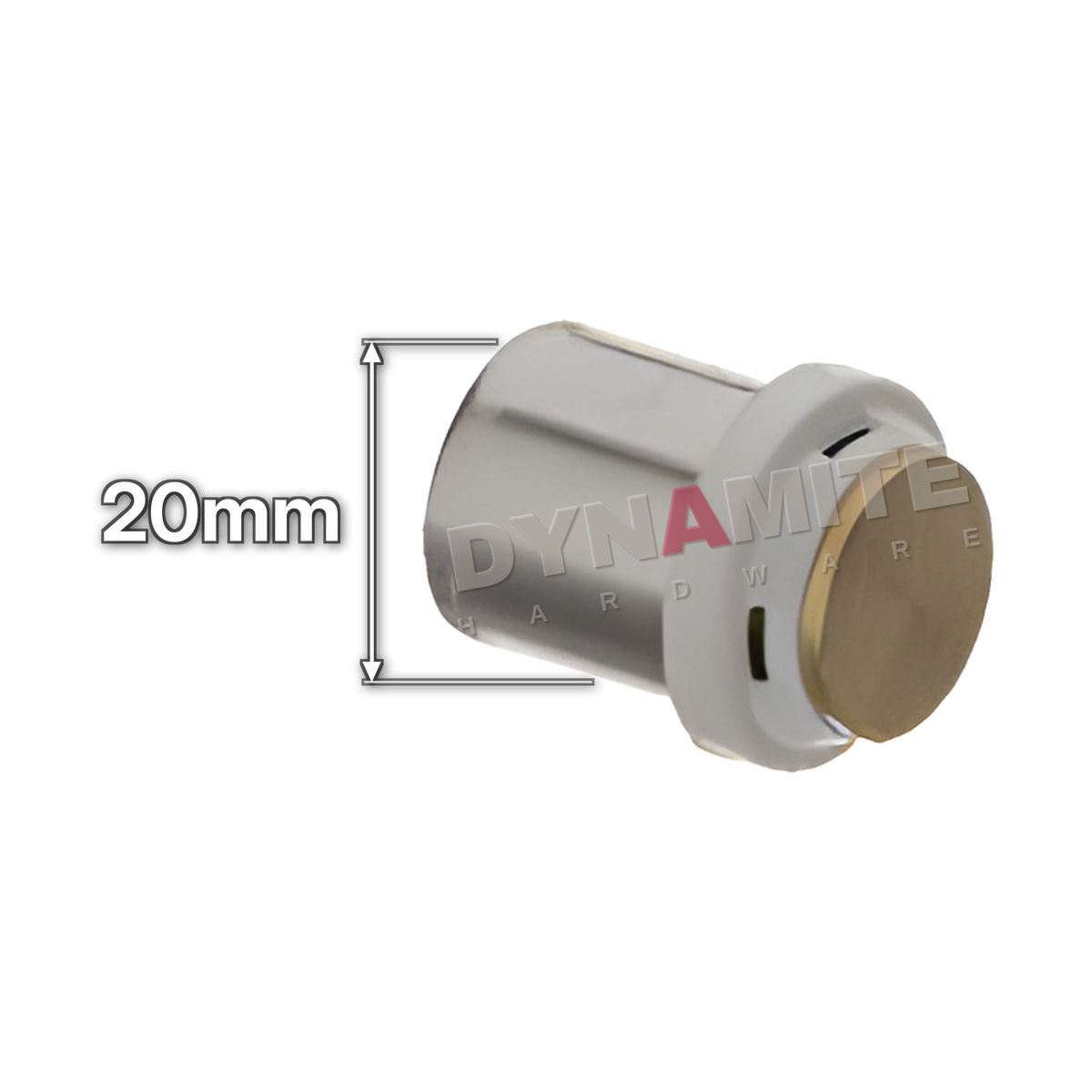 20mm Multilayer Crimp End Cap (code MF5120), size marked with white arrows: 20mm crimp