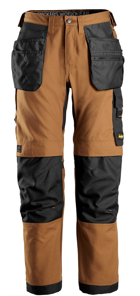 Snickers - Brown AW Stretch Work Trousers + Holster Pockets (6224) - Dynamite Hardware