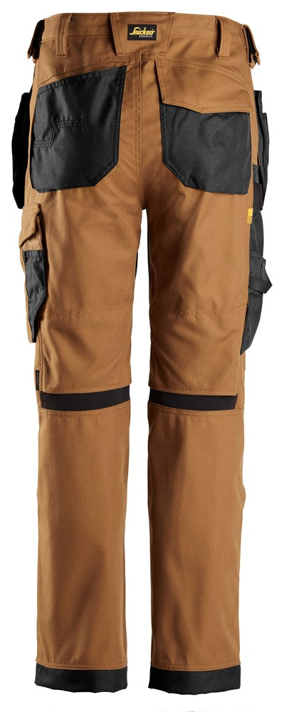 Snickers - Brown AW Stretch Work Trousers + Holster Pockets (6224) - Dynamite Hardware