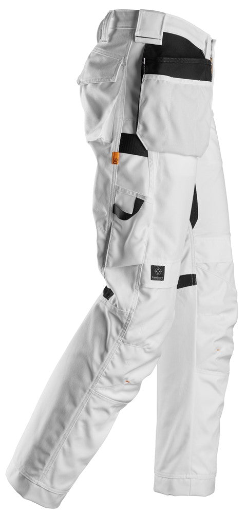 Snickers - White AW Stretch Work Trousers + Holster Pockets (6224) - Dynamite Hardware