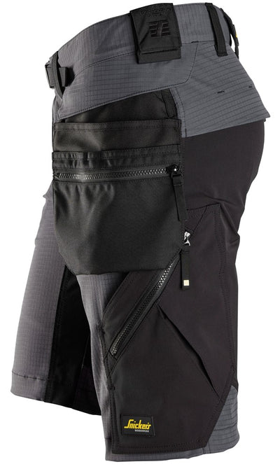 Snickers Steel Grey FlexiWork, Shorts Detachable Holster Pockets (6172) - Dynamite Hardware