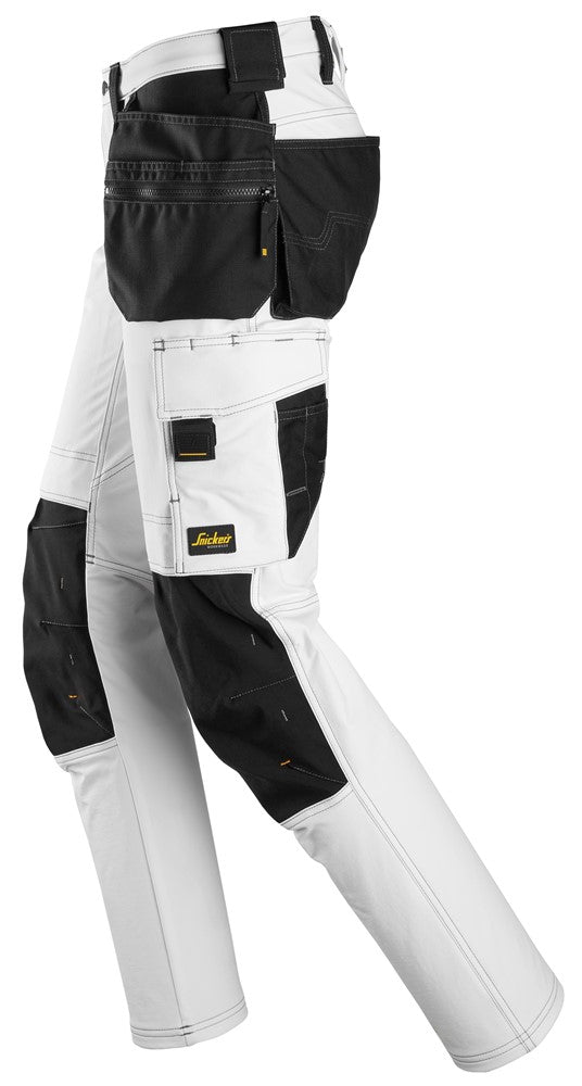 Snickers White AW Full Stretch Trousers Holster Pockets (6271) - Dynamite Hardware