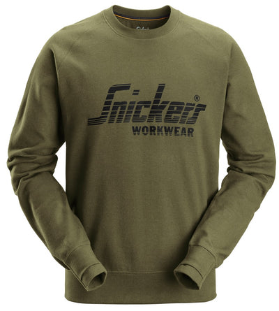 Snickers Logo Sweatshirt - Khaki Green (2892) - Dynamite Hardware