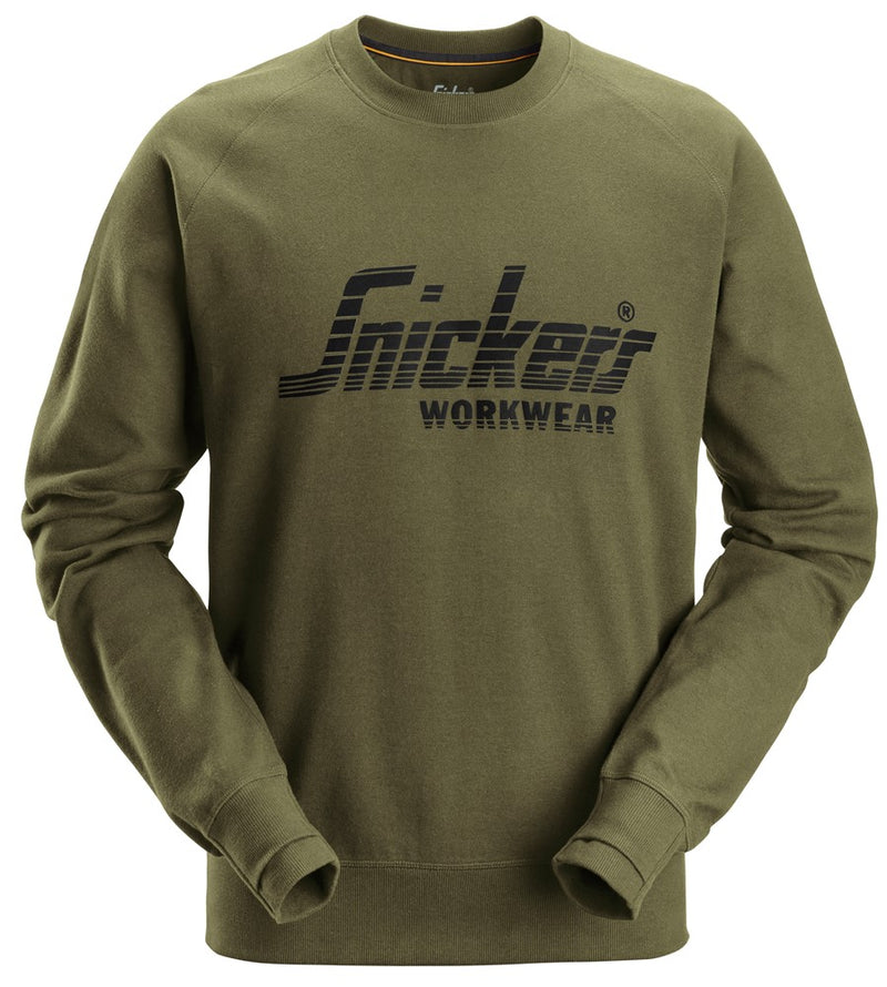 Snickers Logo Sweatshirt - Khaki Green (2892) - Dynamite Hardware
