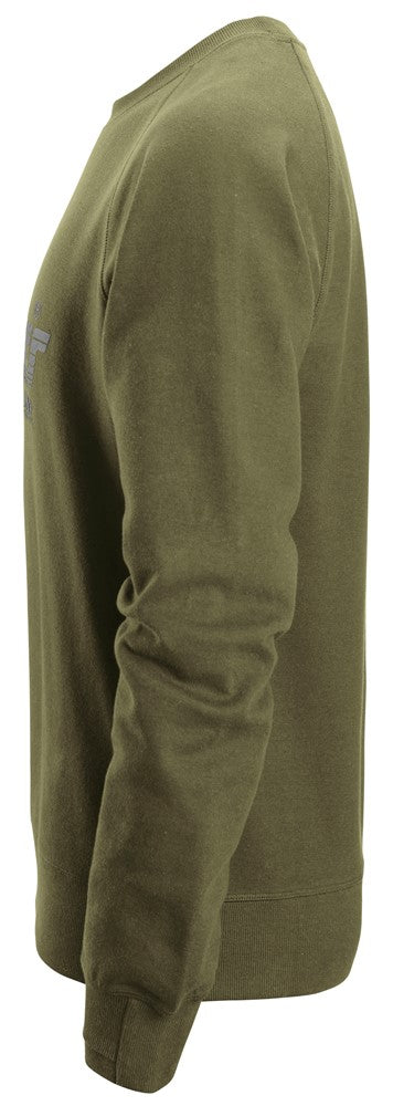 Snickers Logo Sweatshirt - Khaki Green (2892) - Dynamite Hardware