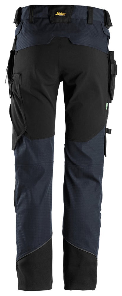 Snickers Navy FlexiWork, Work Trousers+ Detachable Holster Pockets (6972) - Dynamite Hardware