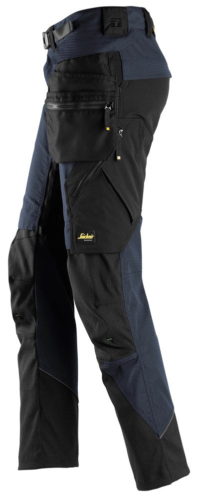Snickers Navy FlexiWork, Work Trousers+ Detachable Holster Pockets (6972) - Dynamite Hardware