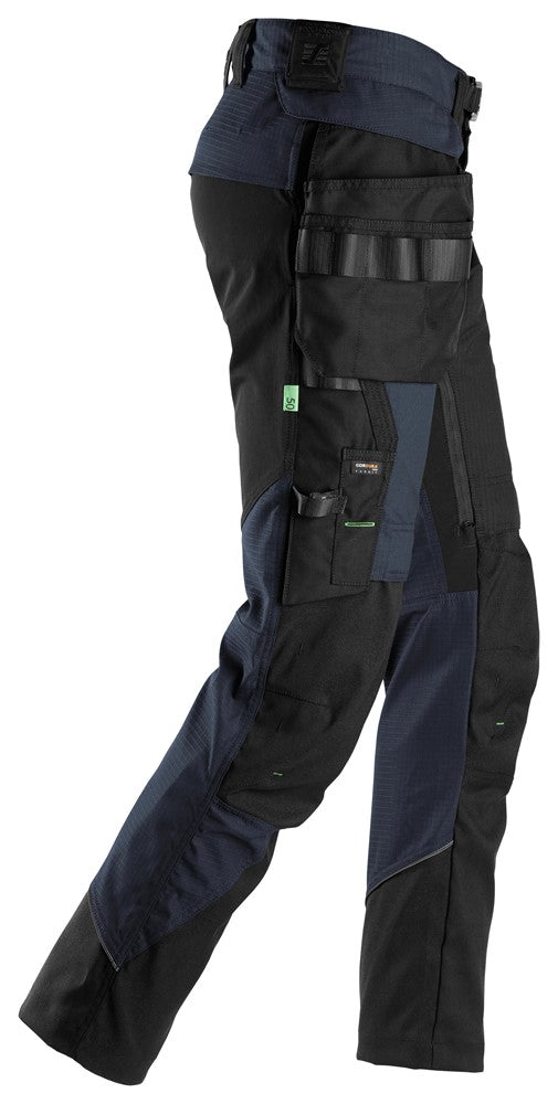 Snickers Navy FlexiWork, Work Trousers+ Detachable Holster Pockets (6972) - Dynamite Hardware