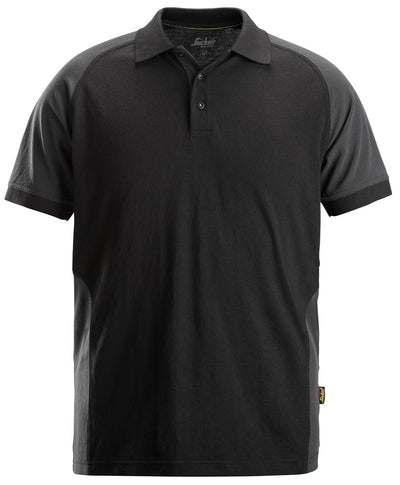 Snickers 2 Coloured Polo Shirt - Black/Steel Grey (2750) - Dynamite Hardware