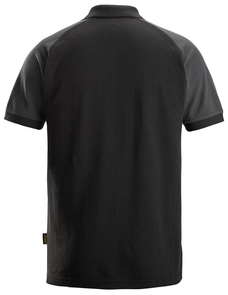 Snickers 2 Coloured Polo Shirt - Black/Steel Grey (2750) - Dynamite Hardware