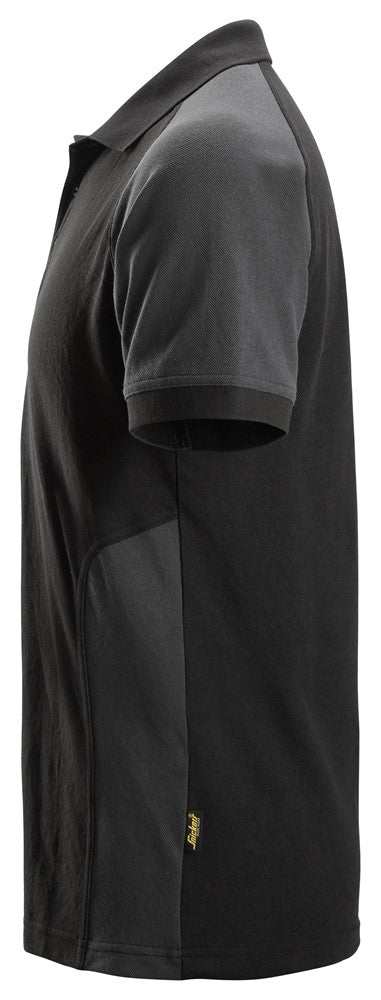 Snickers 2 Coloured Polo Shirt - Black/Steel Grey (2750) - Dynamite Hardware