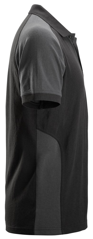 Snickers 2 Coloured Polo Shirt - Black/Steel Grey (2750) - Dynamite Hardware