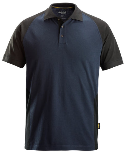 Snickers 2 Coloured Polo Shirt - Navy/Black (2750) - Dynamite Hardware