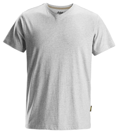Snicker V-Neck T-Shirt -Grey Melange (2512) - Dynamite Hardware