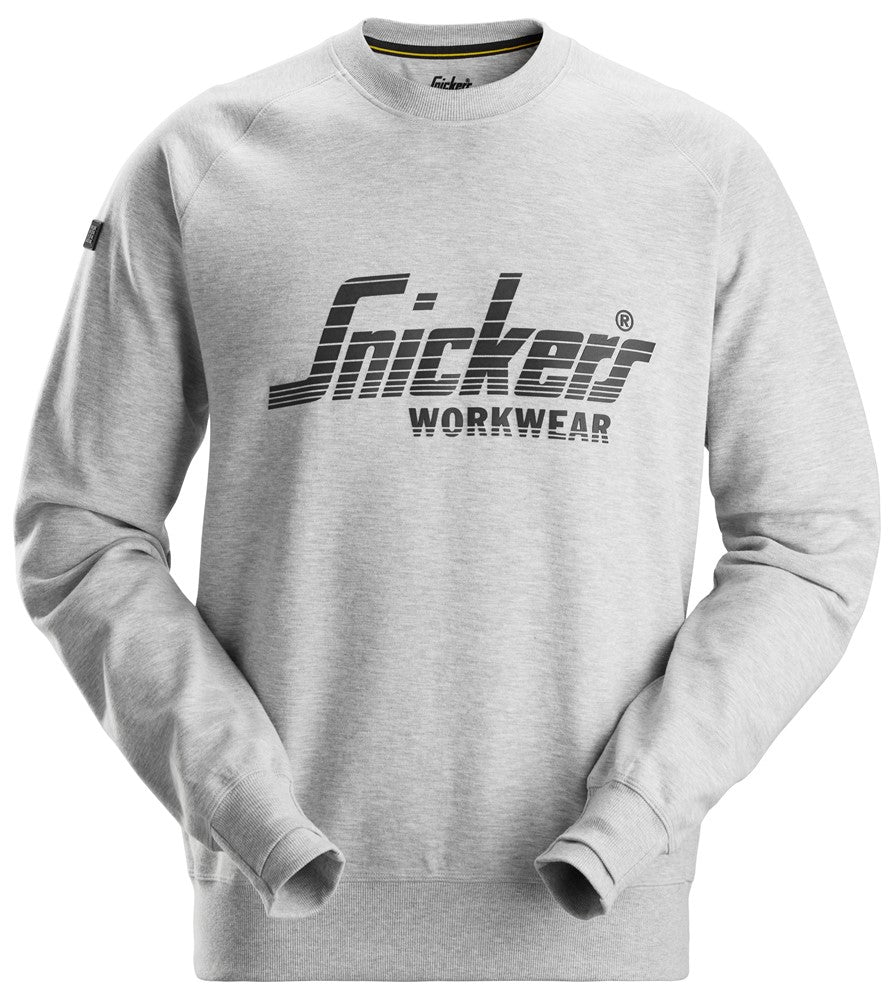 Snickers Logo Sweatshirt - Grey Melange (2892) - Dynamite Hardware
