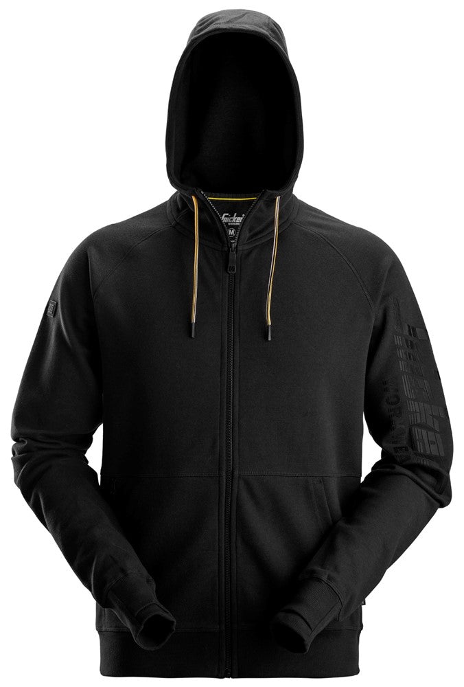Snicker Logo Full Zip Hoodie - Black (2895) - Dynamite Hardware