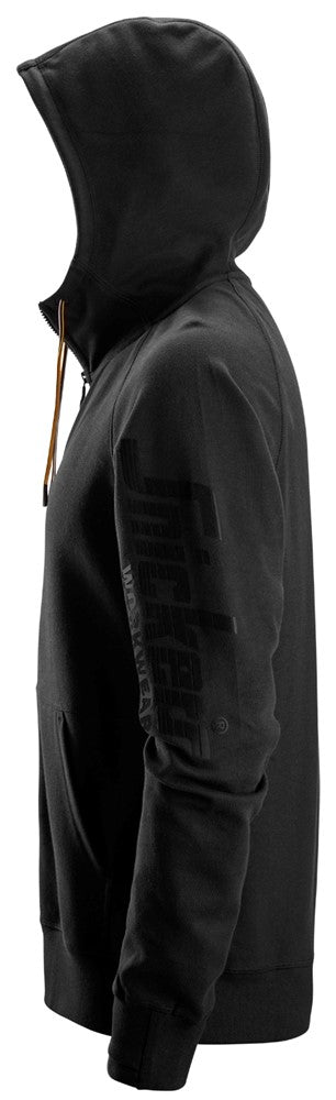 Snicker Logo Full Zip Hoodie - Black (2895) - Dynamite Hardware