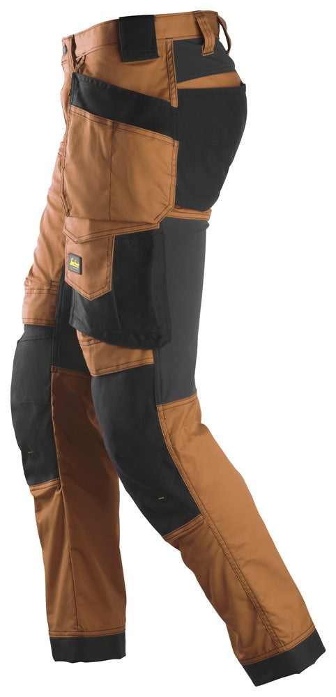 Snickers Brown, Stretch Trousers Holster Pockets (6241) - Dynamite Hardware