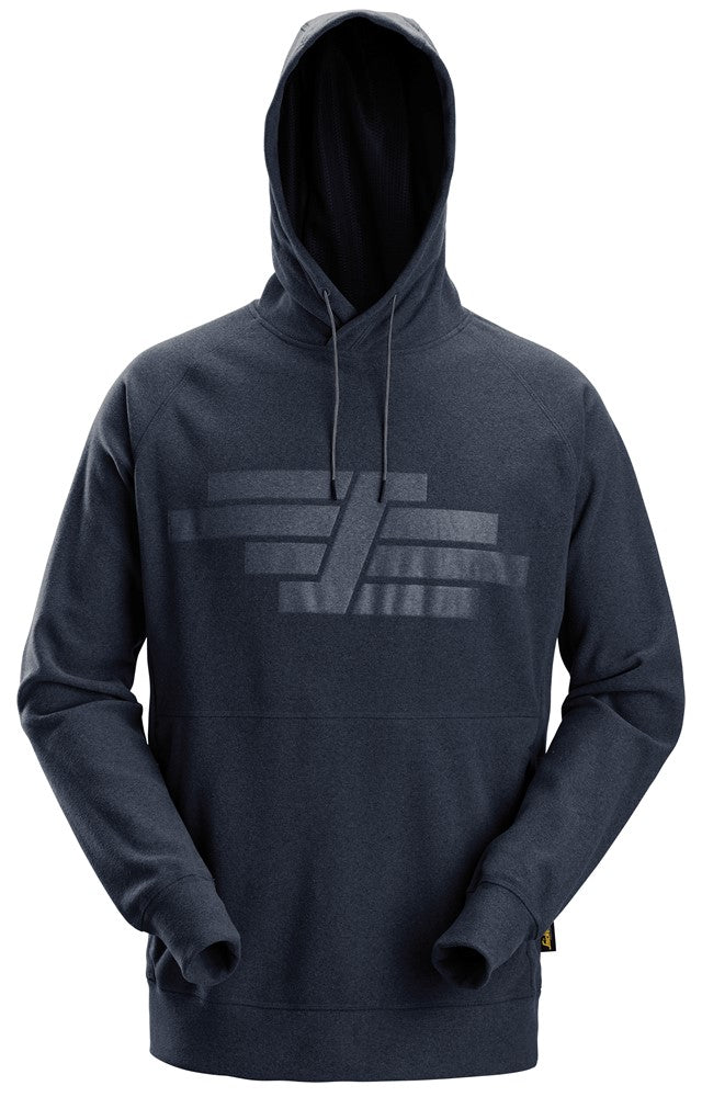 Snickers Allround Work Polartec Terry Hoodie - Dark Navy Melange (8075) - Dynamite Hardware