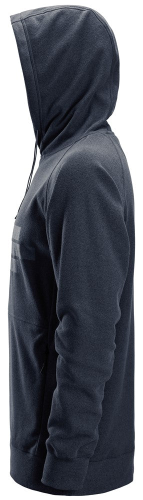 Snickers Allround Work Polartec Terry Hoodie - Dark Navy Melange (8075) - Dynamite Hardware