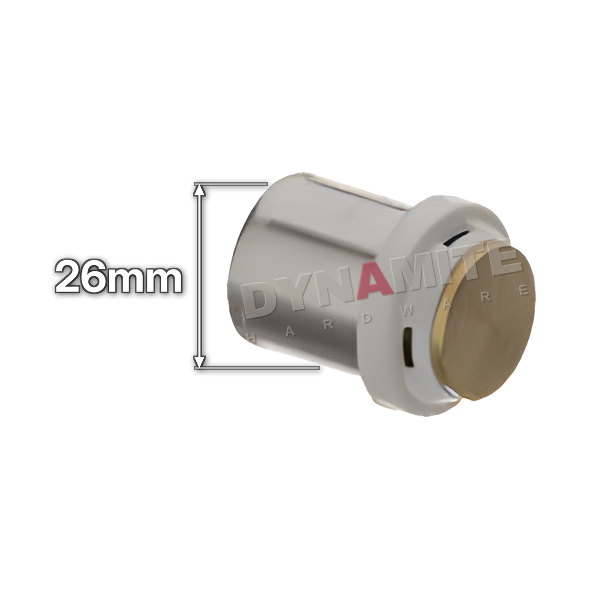 26mm Multilayer Crimp End Cap (code MF5126), size marked with white arrows: 26mm crimp
