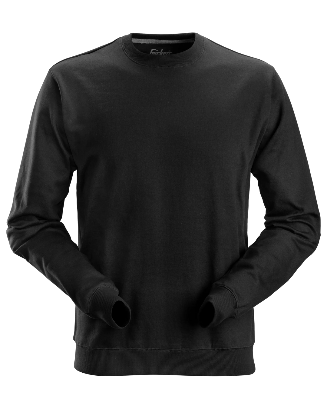 Snickers Black, Crew Neck Work Sweatshirt (2810) – front view
