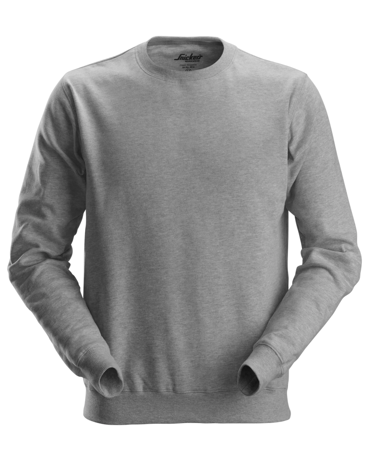 Snickers Grey, Crew Neck Work Sweatshirt (2810) – front view