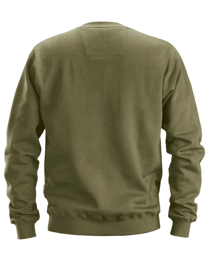 Snickers Khaki Green, Crew Neck Work Sweatshirt (2810) – back view
