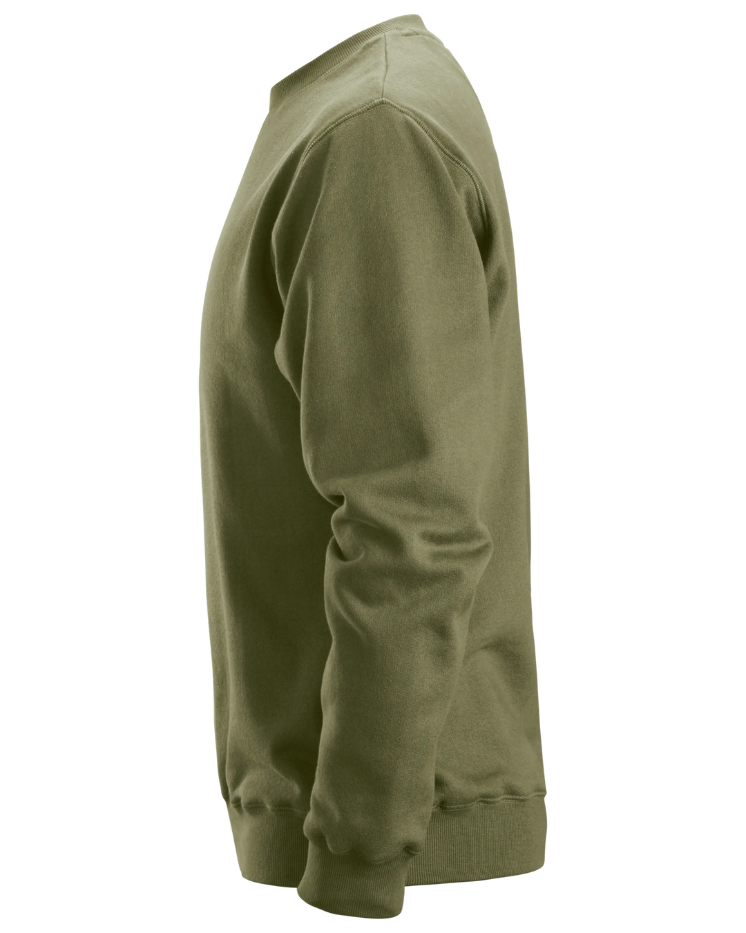 Snickers Khaki Green, Crew Neck Work Sweatshirt (2810) – left side view