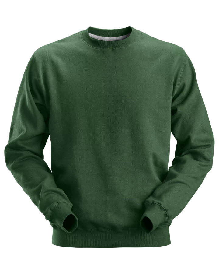 Snickers Forest Green, Crew Neck Work Sweatshirt (2810) – front view