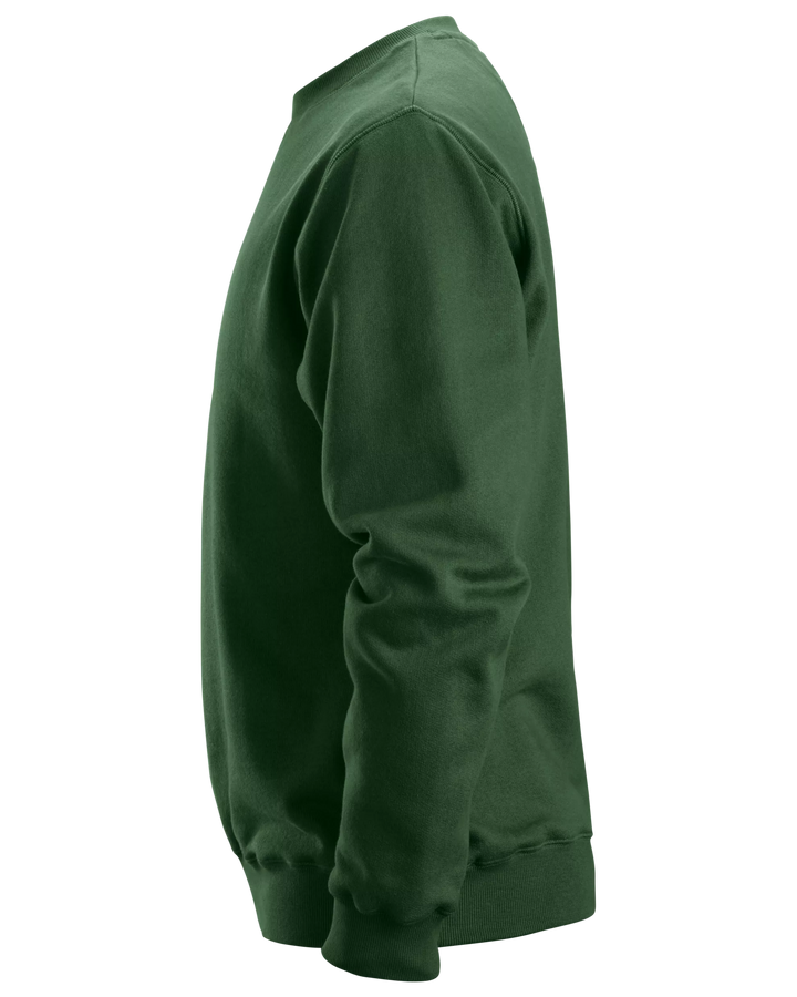 Snickers Forest Green, Crew Neck Work Sweatshirt (2810) – left side view