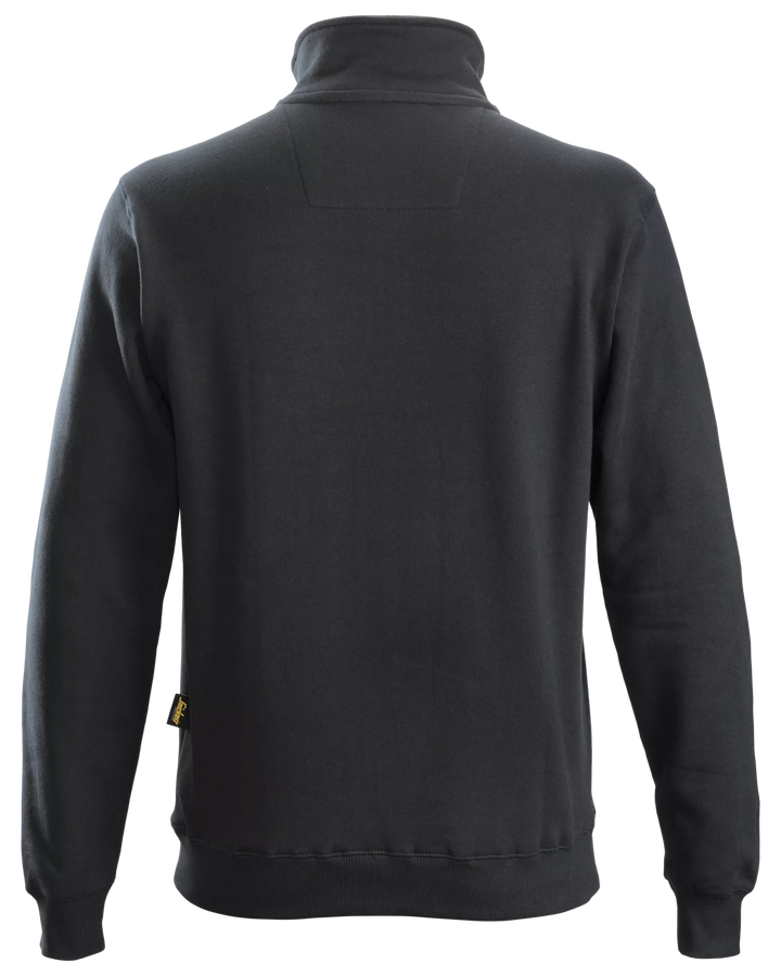 Snickers Black, Half-Zip Sweatshirt (2818) – back view