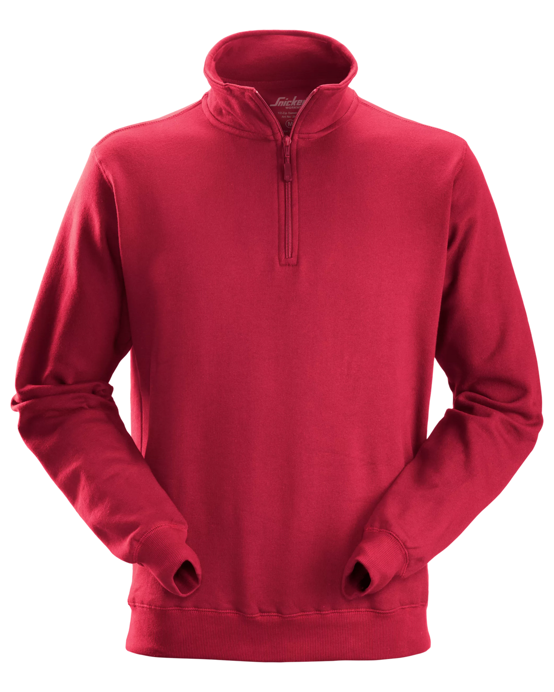 Snickers Chili Red, Half-Zip Sweatshirt (2818) – front view