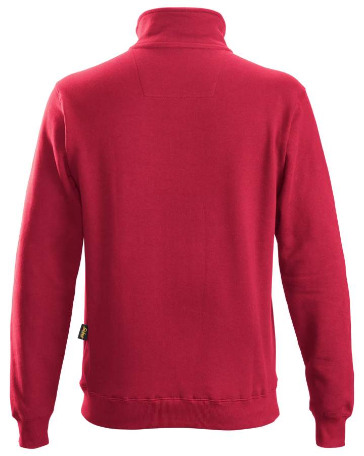 Snickers Chili Red, Half-Zip Sweatshirt (2818) – back view